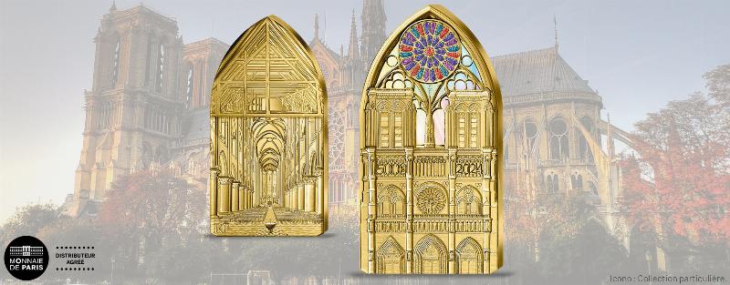 Dessin détaillé de la rosace de Notre Dame de Paris, encadré et mis en valeur dans un intérieur